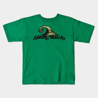 Green Witch Hat Kids T-Shirt